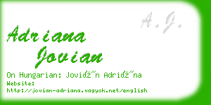 adriana jovian business card